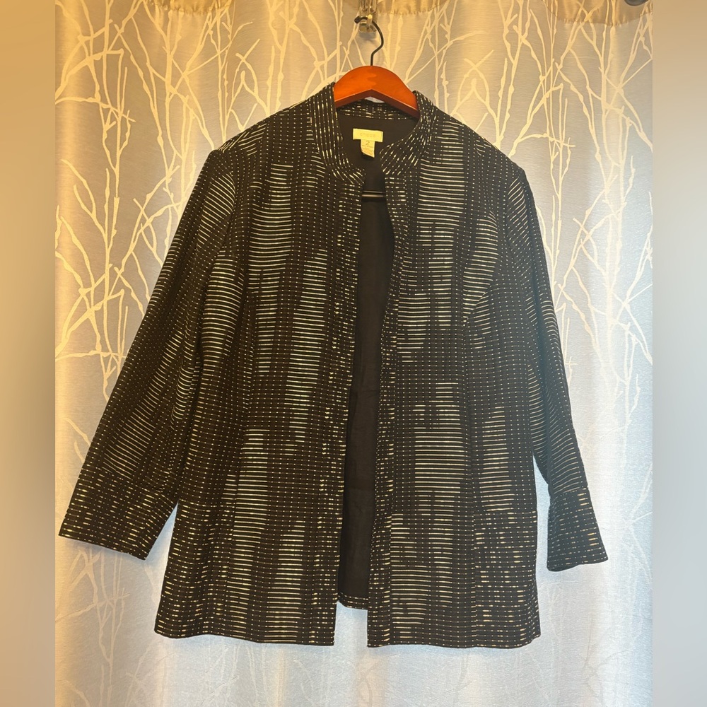 Chico's Black and white Women's Jacket fits Large